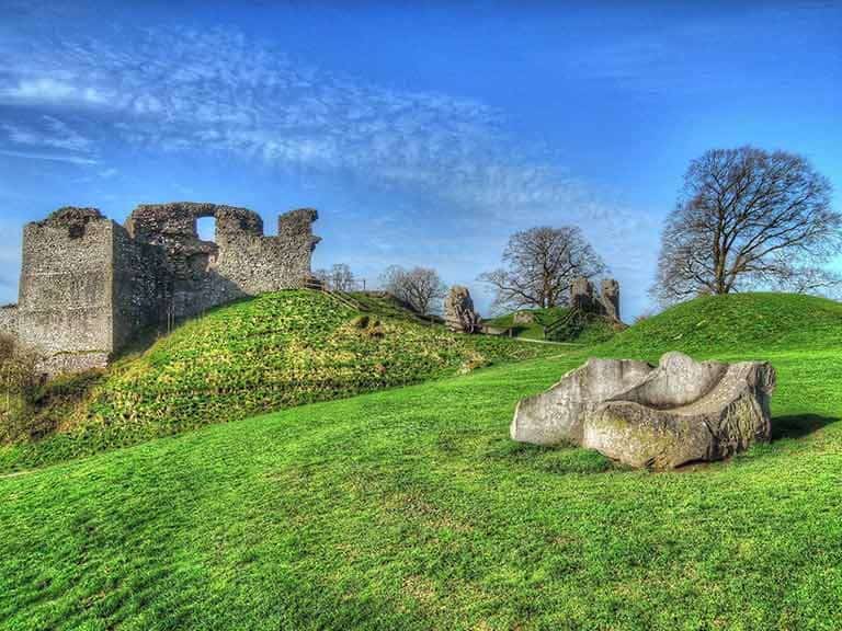 The ruins of Kendal Castle, not far from Kelker Well Roundhouse